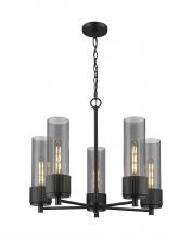 Innovations Lighting 428-5CR-BK-G428-12SM - Bolivar - 5 Light - 25 inch - Matte Black - Chain Hung - Chandelier