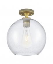 Innovations Lighting 434-1F-BB-G124-10 - Crown Point - 1 Light - 10 inch - Brushed Brass - Flush Mount