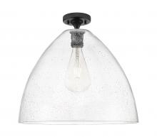 Innovations Lighting 434-1F-BK-GBD-164 - Crown Point - 1 Light - 16 inch - Matte Black - Flush Mount