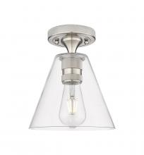 Innovations Lighting 434-1F-SN-GBC-82 - Crown Point - 1 Light - 8 inch - Satin Nickel - Flush Mount