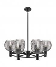Innovations Lighting 434-6CR-BK-G1213-6SM - Crown Point - 6 Light - 26 inch - Matte Black - Chandelier