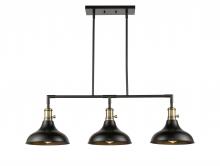 Innovations Lighting 443SW-3I-BAB-M15BK - Metro - 3 Light - 38 inch - Black Antique Brass - Cord hung - Island Light