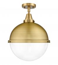 Innovations Lighting 447-1C-BB-HFS-122-BB-LED - Hampden - 1 Light - 13 inch - Brushed Brass - Flush Mount