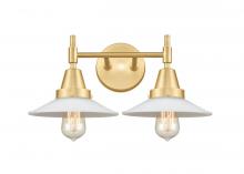 Innovations Lighting 447-2W-SG-G1 - Halophane - 2 Light - 18 inch - Satin Gold - Bath Vanity Light