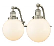 Innovations Lighting 515-2W-SN-G201-8 - Beacon - 2 Light - 18 inch - Brushed Satin Nickel - Adjustable Bath Vanity Light