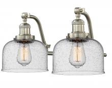 Innovations Lighting 515-2W-SN-G74 - Bell - 2 Light - 18 inch - Brushed Satin Nickel - Adjustable Bath Vanity Light