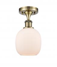 Innovations Lighting 516-1C-AB-G101 - Belfast - 1 Light - 6 inch - Antique Brass - Semi-Flush Mount