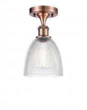 Innovations Lighting 516-1C-AC-G382 - Castile - 1 Light - 6 inch - Antique Copper - Semi-Flush Mount