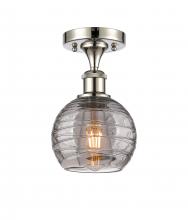 Innovations Lighting 516-1C-PN-G1213-6SM - Athens Deco Swirl - 1 Light - 6 inch - Polished Nickel - Semi-Flush Mount