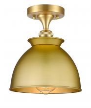 Innovations Lighting 516-1C-SG-M14-SG - Adirondack - 1 Light - 8 inch - Satin Gold - Semi-Flush Mount