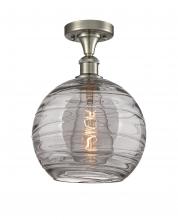 Innovations Lighting 516-1C-SN-G1213-10SM - Athens Deco Swirl - 1 Light - 10 inch - Brushed Satin Nickel - Semi-Flush Mount