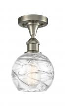 Innovations Lighting 516-1C-SN-G1213-6 - Athens Deco Swirl - 1 Light - 6 inch - Brushed Satin Nickel - Semi-Flush Mount