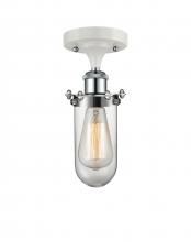 Innovations Lighting 516-1C-WPC-CE231-CL - Kingsbury - 1 Light - 4 inch - White Polished Chrome - Flush Mount