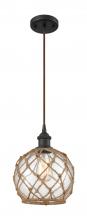 Innovations Lighting 516-1P-OB-G122-8RB - Farmhouse Rope - 1 Light - 8 inch - Oil Rubbed Bronze - Cord hung - Mini Pendant