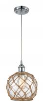 Innovations Lighting 516-1P-PC-G122-8RB - Farmhouse Rope - 1 Light - 8 inch - Polished Chrome - Cord hung - Mini Pendant