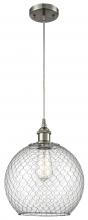 Innovations Lighting 516-1P-SN-G122-10CSN - Farmhouse Chicken Wire - 1 Light - 10 inch - Brushed Satin Nickel - Cord hung - Mini Pendant