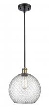 Innovations Lighting 516-1S-BAB-G122-10CSN - Farmhouse Chicken Wire - 1 Light - 10 inch - Black Antique Brass - Mini Pendant