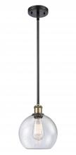 Innovations Lighting 516-1S-BAB-G124 - Athens - 1 Light - 8 inch - Black Antique Brass - Mini Pendant