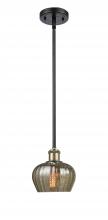 Innovations Lighting 516-1S-BAB-G96-LED - Fenton - 1 Light - 7 inch - Black Antique Brass - Mini Pendant