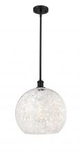 Innovations Lighting 516-1S-BK-G1216-14WM - White Mouchette - 1 Light - 14 inch - Matte Black - Pendant