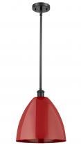 Innovations Lighting 516-1S-BK-MBD-12-RD - Plymouth - 1 Light - 12 inch - Matte Black - Pendant