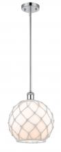 Innovations Lighting 516-1S-PC-G121-10RW - Farmhouse Rope - 1 Light - 10 inch - Polished Chrome - Mini Pendant