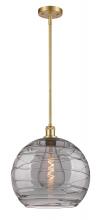 Innovations Lighting 516-1S-SG-G1213-14SM - Athens Deco Swirl - 1 Light - 14 inch - Satin Gold - Pendant