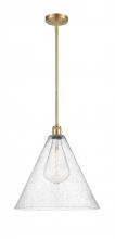 Innovations Lighting 516-1S-SG-GBC-164 - Berkshire - 1 Light - 16 inch - Satin Gold - Pendant