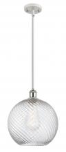 Innovations Lighting 516-1S-WPC-G1214-12 - Athens Twisted Swirl - 1 Light - 12 inch - White Polished Chrome - Mini Pendant