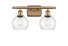 Innovations Lighting 516-2W-BB-G122-6 - Athens - 2 Light - 16 inch - Brushed Brass - Bath Vanity Light