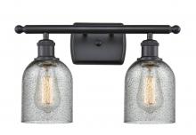 Innovations Lighting 516-2W-BK-G257 - Caledonia - 2 Light - 15 inch - Matte Black - Bath Vanity Light