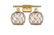 Innovations Lighting 516-2W-SG-G122-8RB - Farmhouse Rope - 2 Light - 18 inch - Satin Gold - Bath Vanity Light