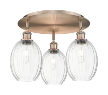 Innovations Lighting 516-3C-AC-G459-6CL - Preston Bulb - 3 Light - 18 inch - Antique Copper - Semi-Flush Mount