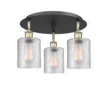 Innovations Lighting 516-3C-BAB-G112 - Cobbleskill - 3 Light - 17 inch - Black Antique Brass - Flush Mount