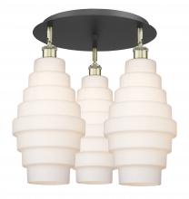 Innovations Lighting 516-3C-BAB-G671-8 - Cascade - 3 Light - 20 inch - Black Antique Brass - Flush Mount