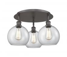 Innovations Lighting 516-3C-OB-G122-8 - Athens - 3 Light - 20 inch - Oil Rubbed Bronze - Flush Mount