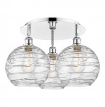 Innovations Lighting 516-3C-PC-G1213-10 - Athens Deco Swirl - 3 Light - 22 inch - Polished Chrome - Flush Mount