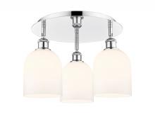 Innovations Lighting 516-3C-PC-G558-6GWH - Bella - 3 Light - 17 inch - Polished Chrome - Flush Mount