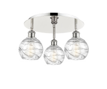 Innovations Lighting 516-3C-PN-G1213-6CL - Athens Deco Swirl - 3 Light - 18 inch - Polished Nickel - Semi-Flush Mount