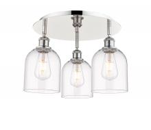 Innovations Lighting 516-3C-PN-G558-6CL - Bella - 3 Light - 17 inch - Polished Nickel - Flush Mount