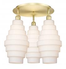 Innovations Lighting 516-3C-SG-G671-8 - Cascade - 3 Light - 20 inch - Satin Gold - Flush Mount