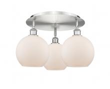 Innovations Lighting 516-3C-SN-G121-8 - Athens - 3 Light - 20 inch - Satin Nickel - Flush Mount