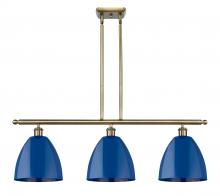 Innovations Lighting 516-3I-AB-MBD-9-BL - Plymouth - 3 Light - 36 inch - Antique Brass - Cord hung - Island Light