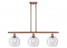 Innovations Lighting 516-3I-AC-G124-8 - Athens - 3 Light - 36 inch - Antique Copper - Cord hung - Island Light