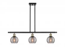 Innovations Lighting 516-3I-BAB-G1213-6SM - Athens Deco Swirl - 3 Light - 36 inch - Black Antique Brass - Cord hung - Island Light