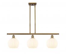 Innovations Lighting 516-3I-BB-G1217-8WV - White Venetian - 3 Light - 36 inch - Brushed Brass - Stem Hung - Island Light