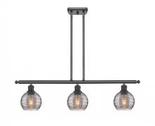 Innovations Lighting 516-3I-BK-G1213-6SM - Athens Deco Swirl - 3 Light - 36 inch - Matte Black - Cord hung - Island Light