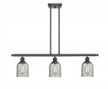 Innovations Lighting 516-3I-BK-G257 - Caledonia - 3 Light - 36 inch - Matte Black - Cord hung - Island Light