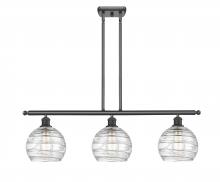 Innovations Lighting 516-3I-OB-G1213-8 - Athens Deco Swirl - 3 Light - 36 inch - Oil Rubbed Bronze - Cord hung - Island Light