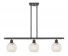 Innovations Lighting 516-3I-OB-G1216-6WM - White Mouchette - 3 Light - 36 inch - Oil Rubbed Bronze - Stem Hung - Island Light